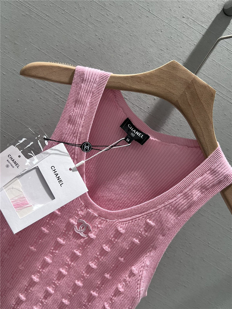 Ch**el crochet knitted vest replica d&g clothing