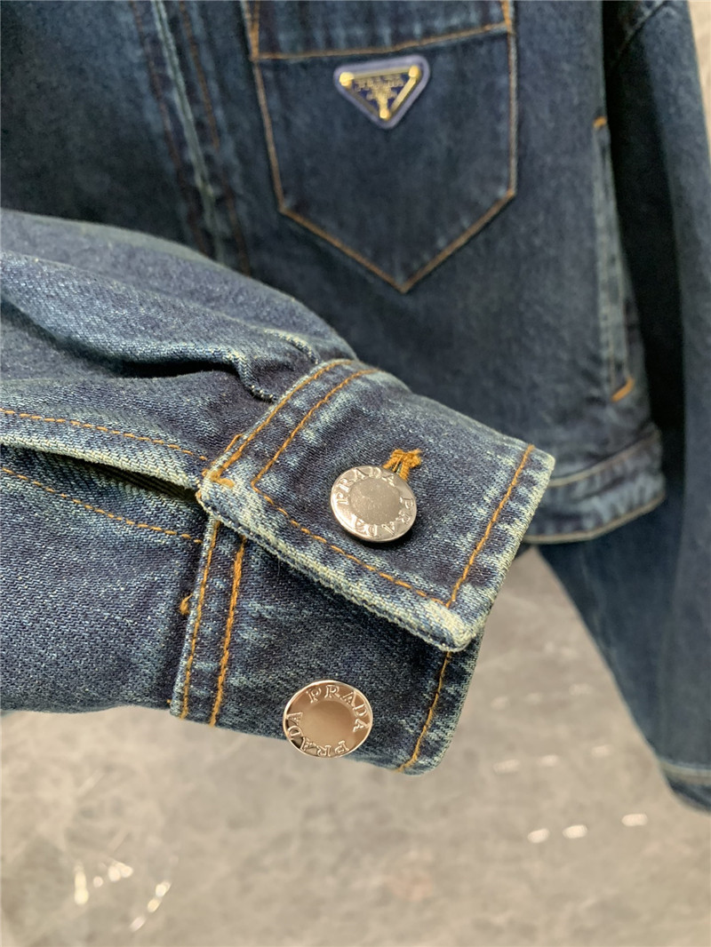 Pra*a evergreen denim jacket replica d&g clothing