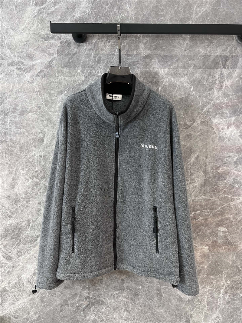 M1um1u stand collar jacket replica designer clothes