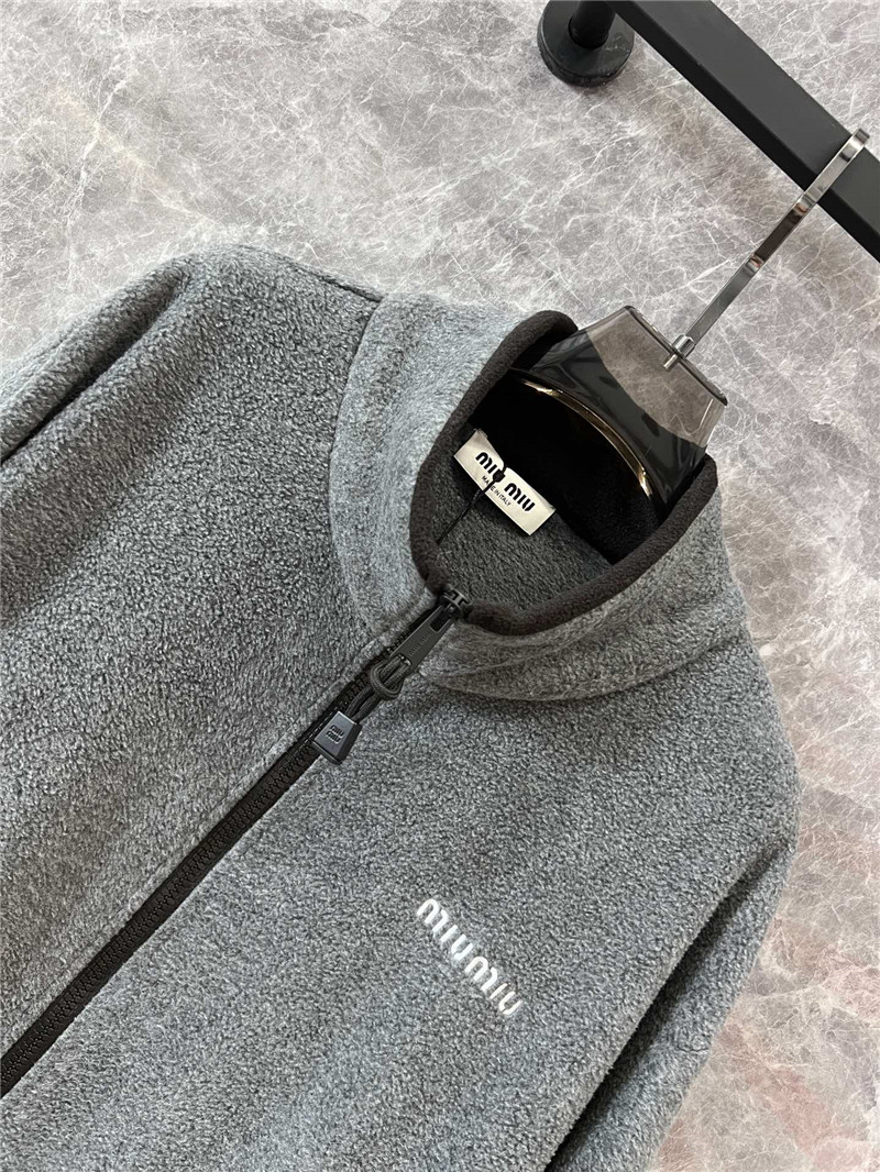 M1um1u stand collar jacket replica designer clothes