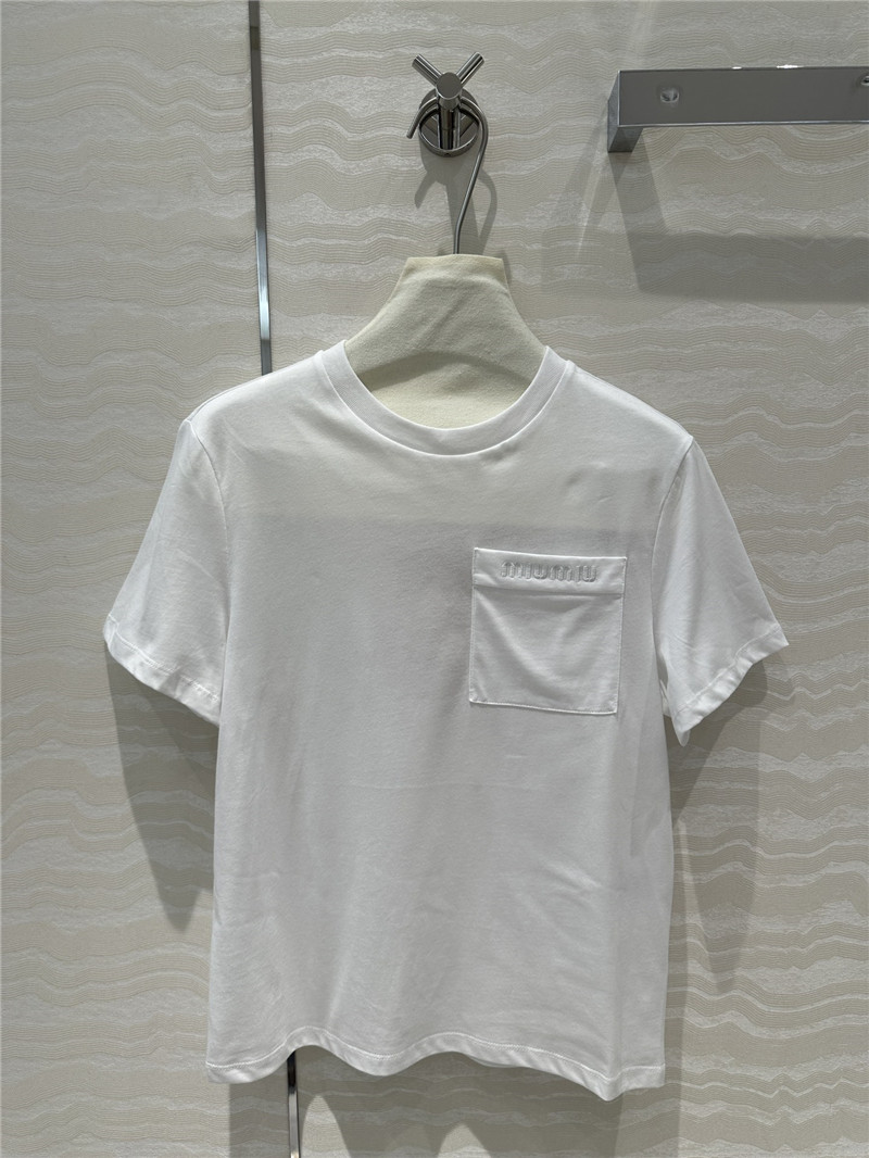 M1um1u basic short-sleeved t-shirt replica clothing sites