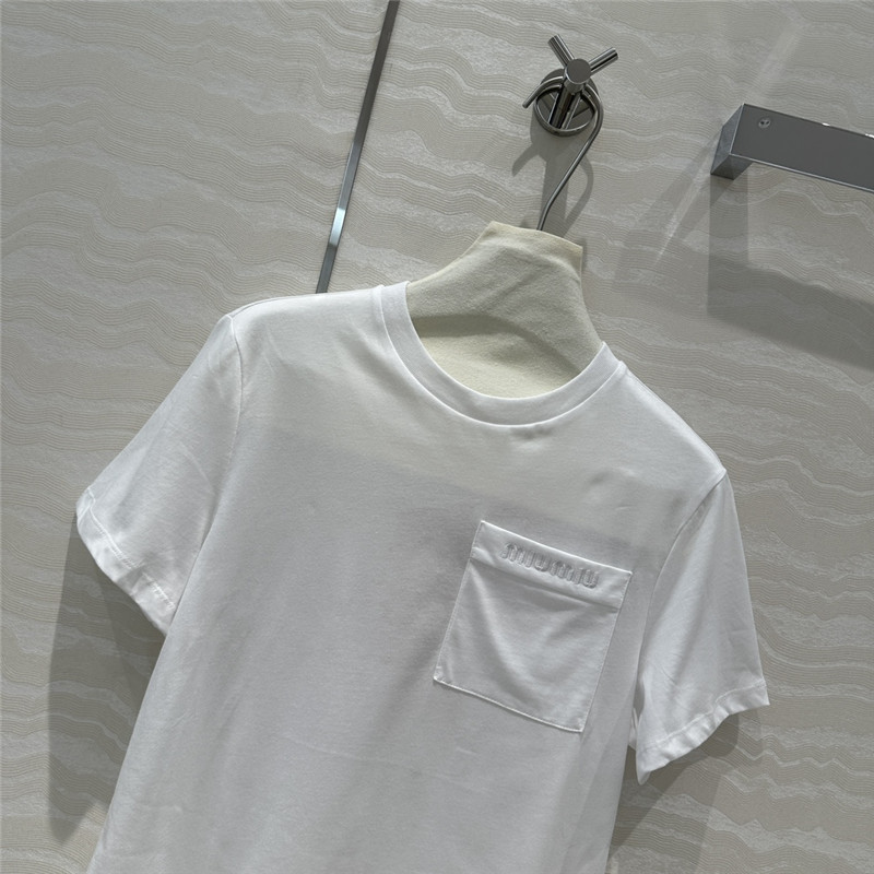 M1um1u basic short-sleeved t-shirt replica clothing sites