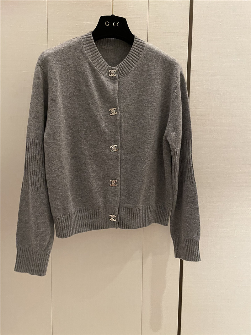 Ch**el trunlocks crop cardigan grey