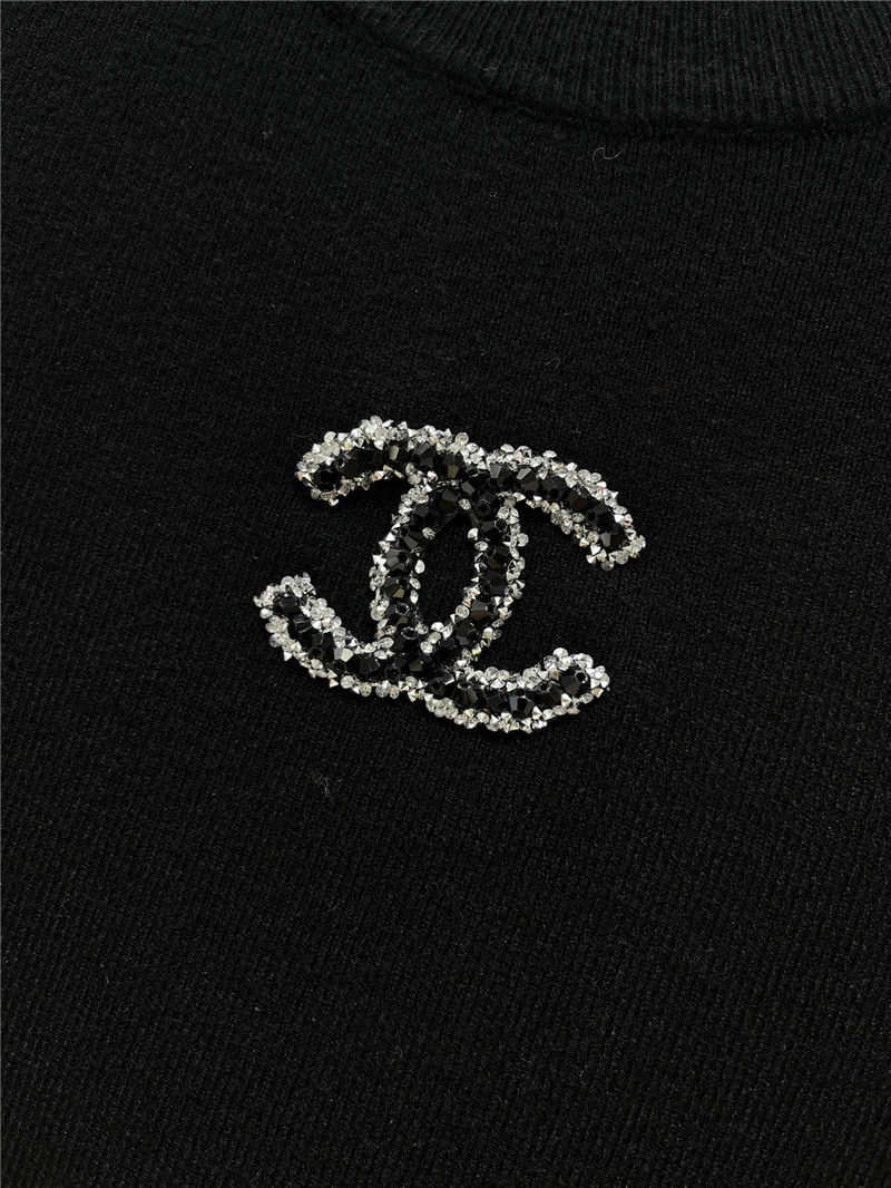 Ch**el flying sleeve knitted short sleeve replica clothes