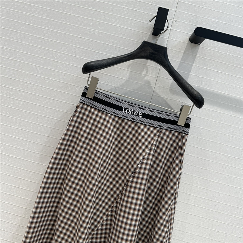 L0ew* age-reducing plaid midi skirt replica clothing
