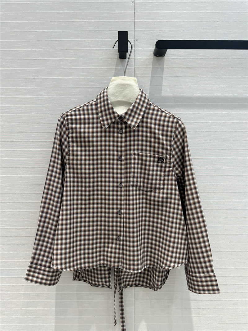L0ew* age-reducing small plaid shirt replica clothes