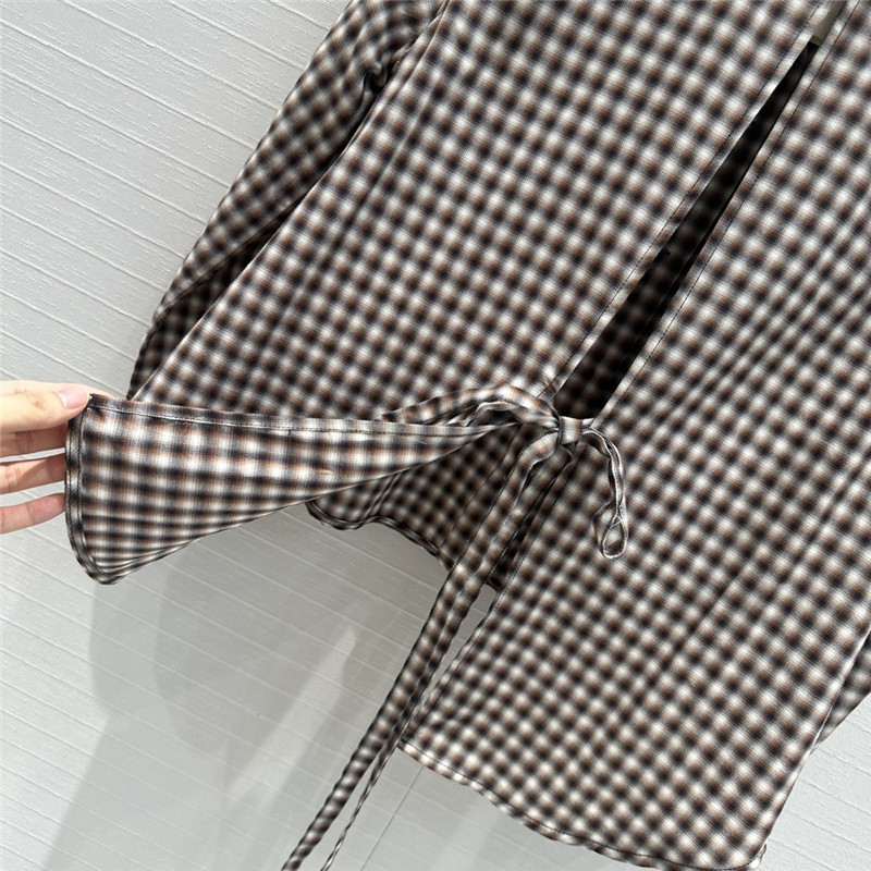 L0ew* age-reducing small plaid shirt replica clothes