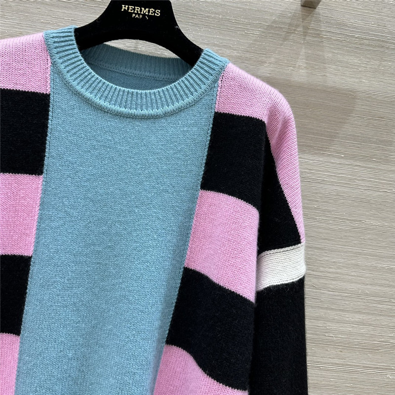 H**me5 lettres equestres long-sleeve sweater blue