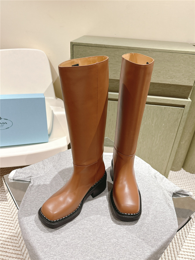Pra*a phenix leather knee-high boots