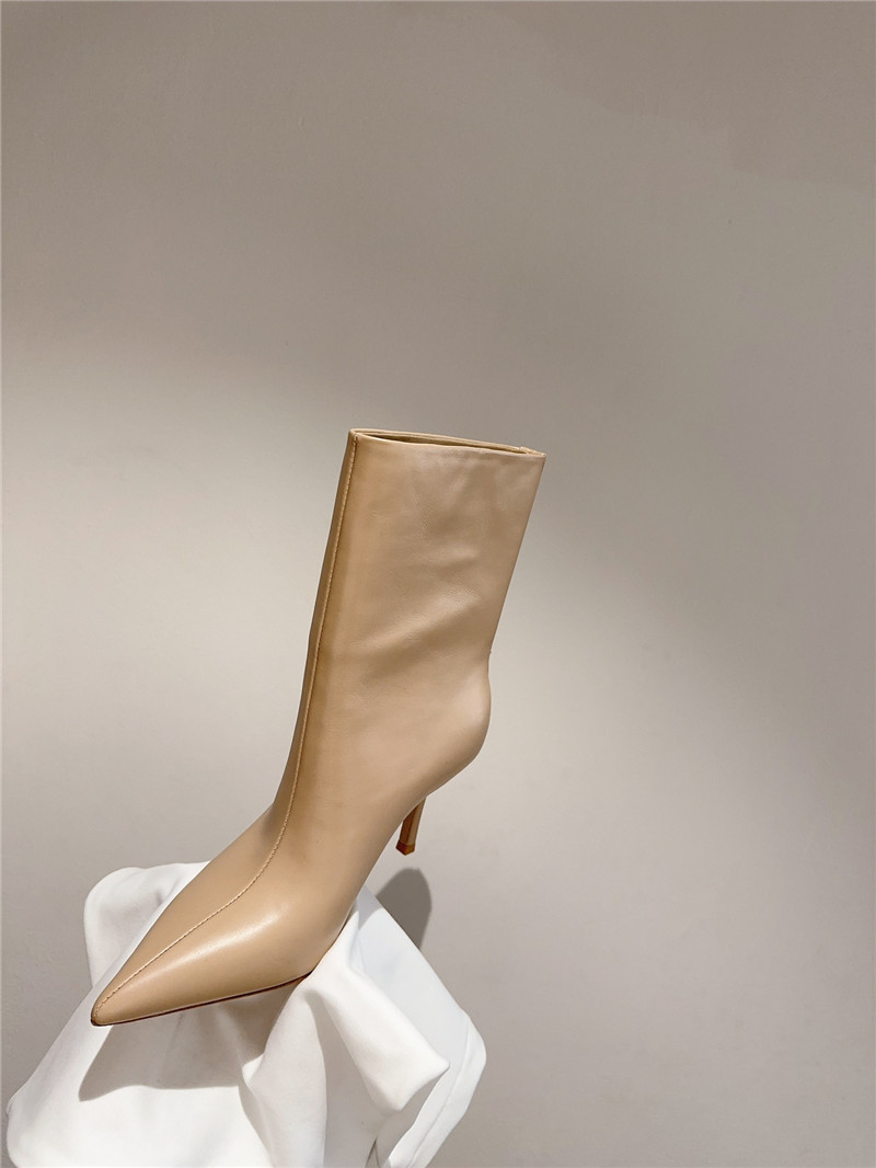 A1exa*der wang beige pointed toe stiletto heel ankle boots