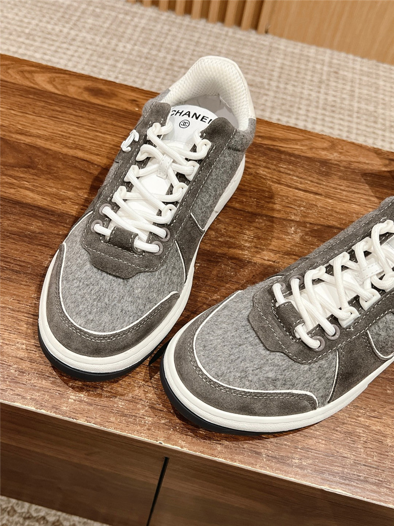 Ch**el gray suede leather women’s sneakers