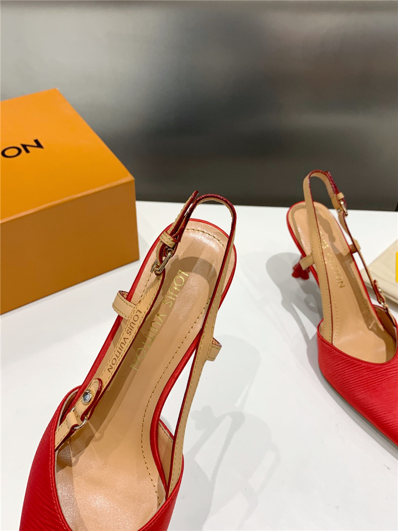 l0vis Vvtt0n blossom slingback pumps red embroidered