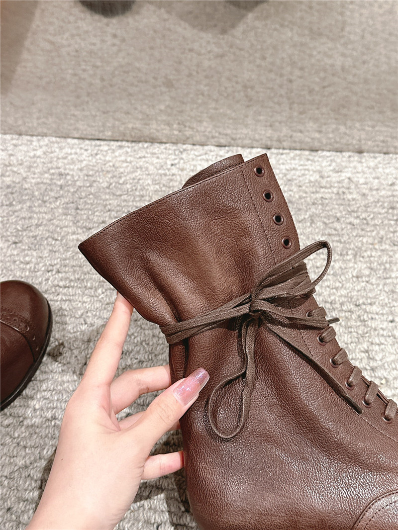 Miu Miu Victorian Style Leather Boot for Women