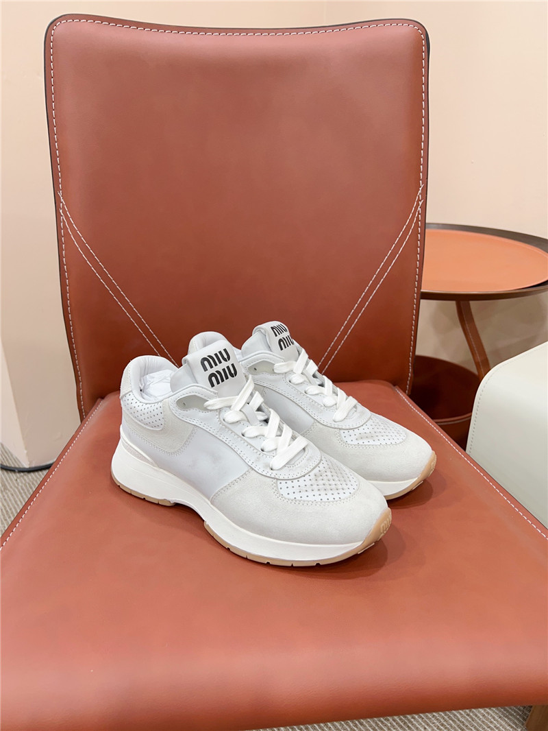 Miu Miu Women Perforated Low-Top Sneakers
