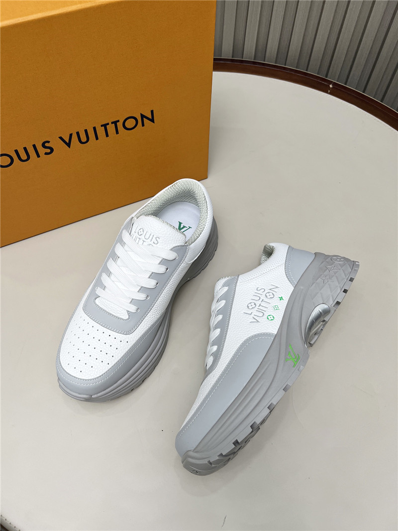 l0vis Vvtt0n lv gray white platform sneakers