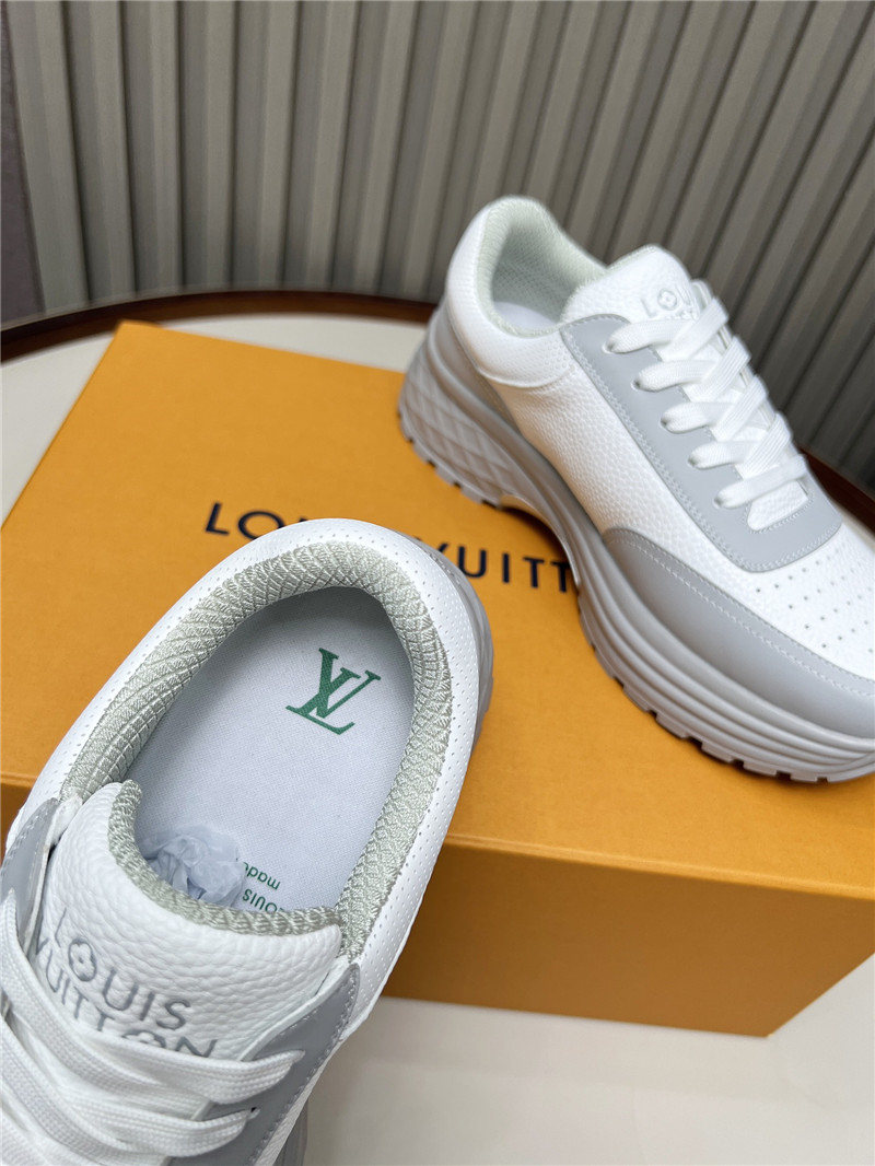 l0vis Vvtt0n lv gray white platform sneakers