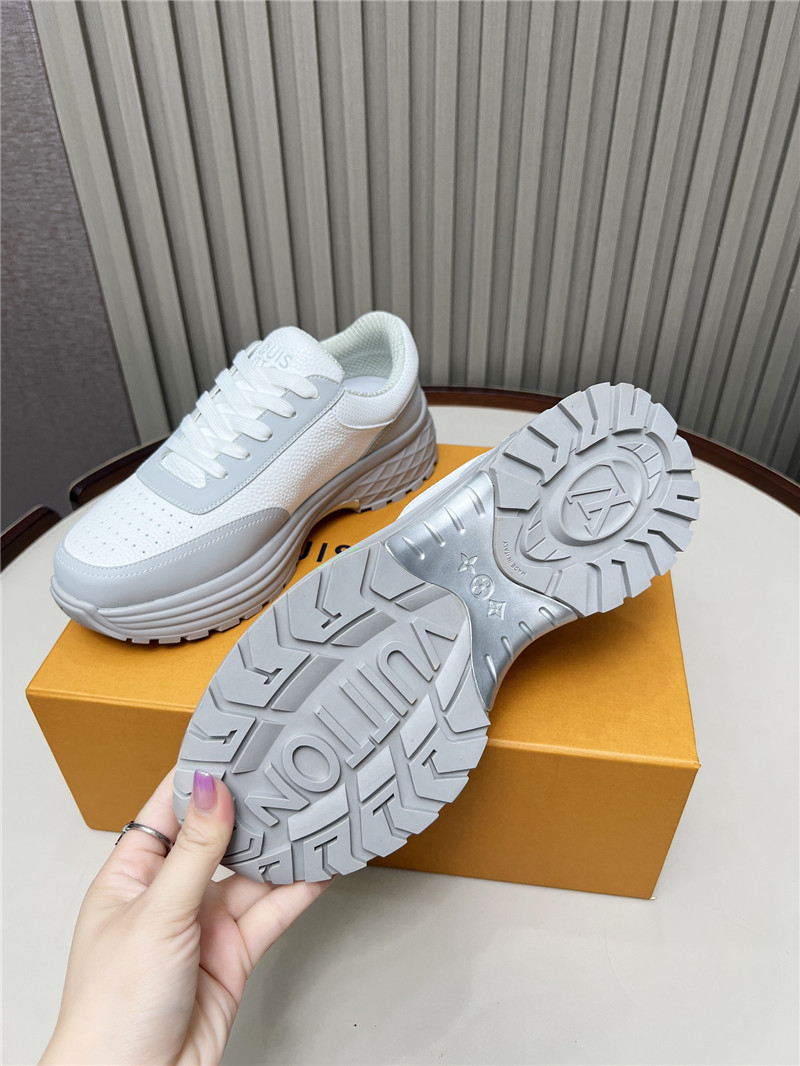l0vis Vvtt0n lv gray white platform sneakers