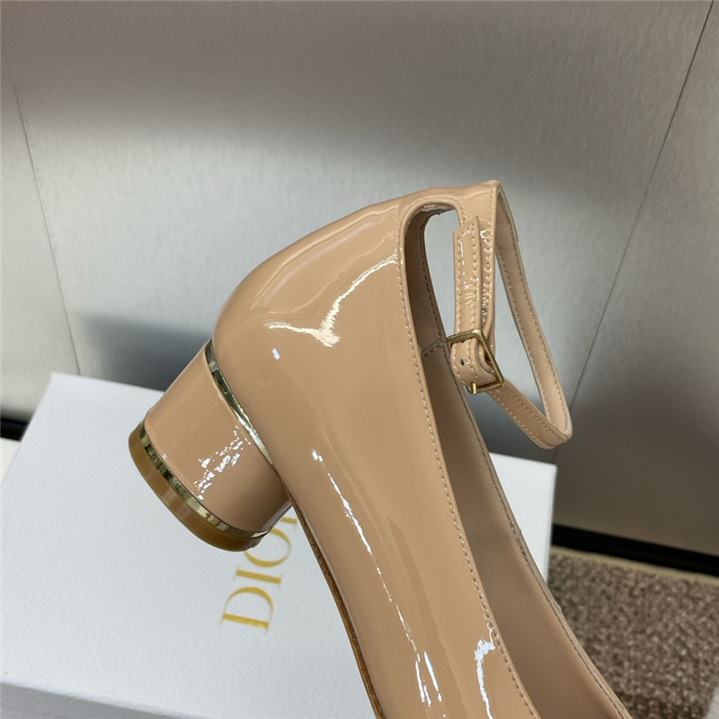 D10r miss D10r graffiti pumps nude patent calfskin