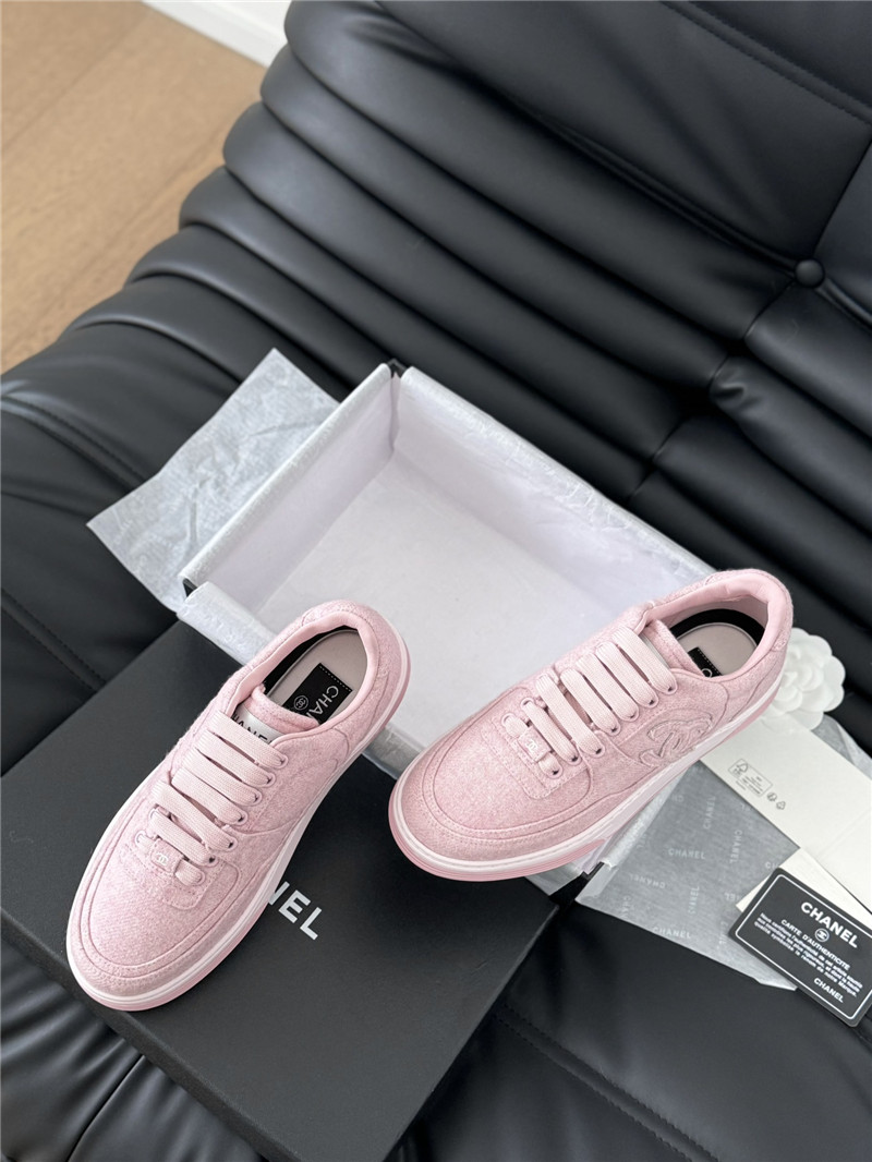 Ch**el pink logo air force sneakers