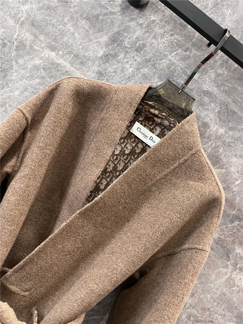 D10r short lace-up wool coat replica clothing sites