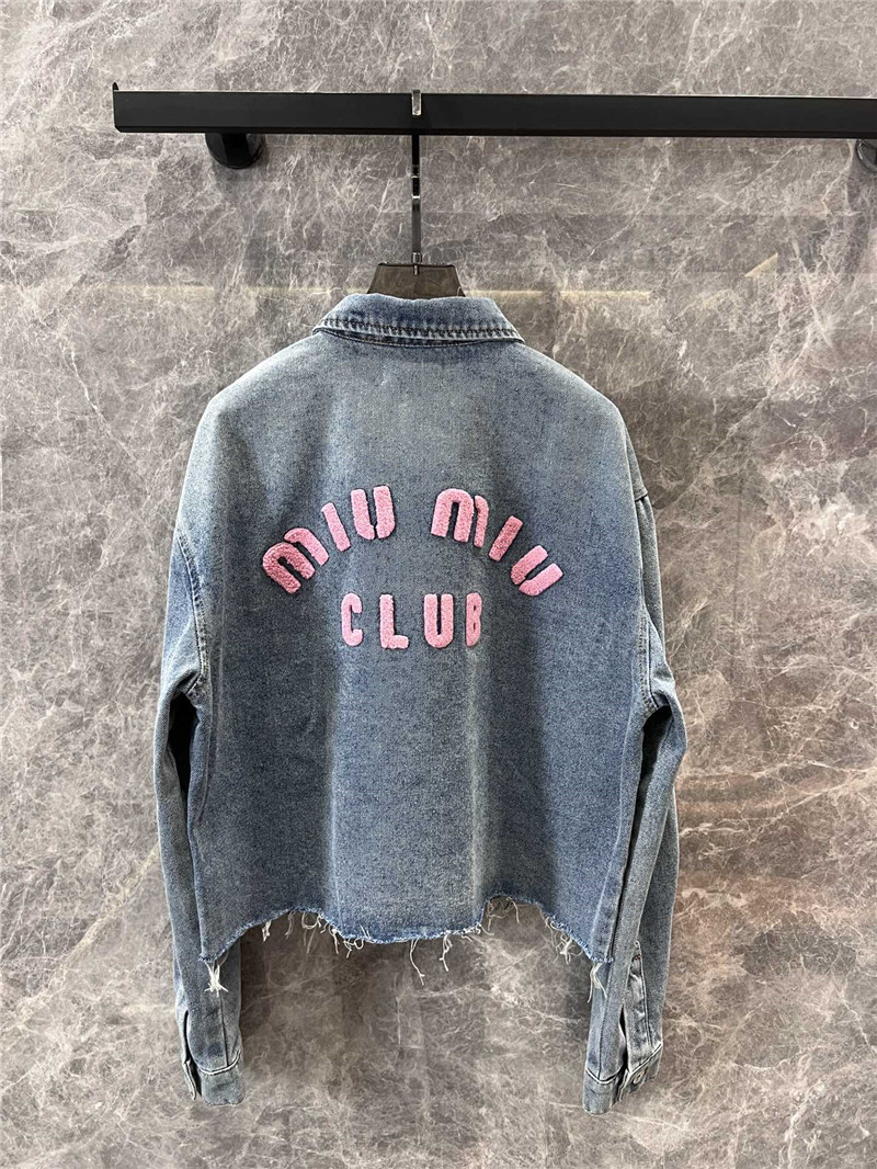 M1um1u short denim jacket replicas clothes