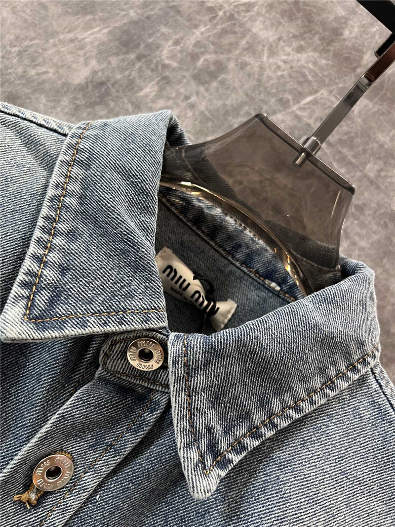 M1um1u short denim jacket replicas clothes