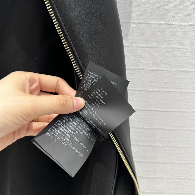 Pra*a leather vest small jacket replica d&g clothing