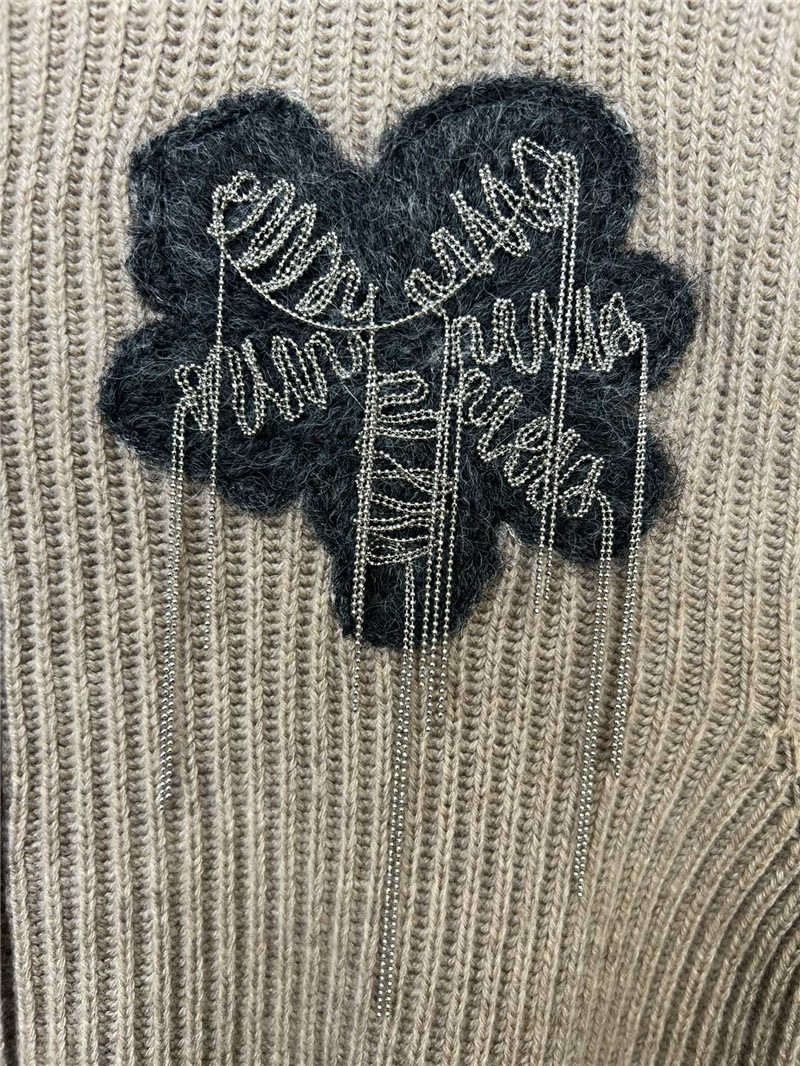 BC Bejewelled Cashmere Cardigan Beige