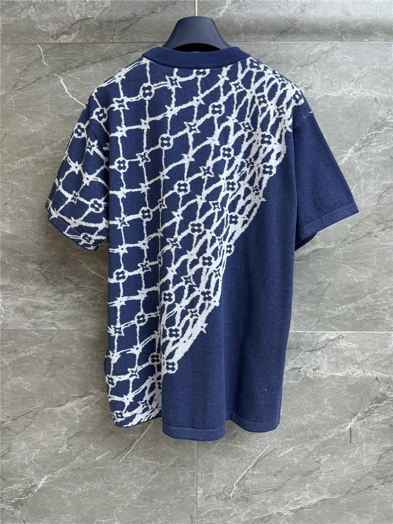 l0vis Vvtt0n lv fishnet jacquard short-sleeved replica clothes