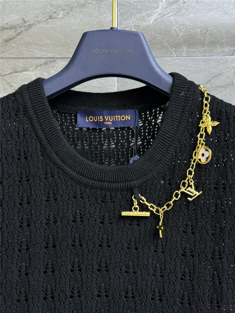 l0vis Vvtt0n lv hollow knit short-sleeved replica clothes