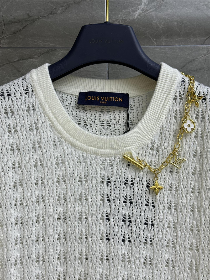 l0vis Vvtt0n lv hollow knit short-sleeved replica clothes