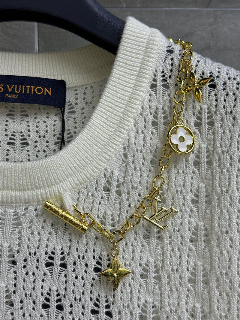 l0vis Vvtt0n lv hollow knit short-sleeved replica clothes