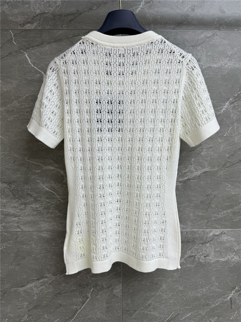l0vis Vvtt0n lv hollow knit short-sleeved replica clothes