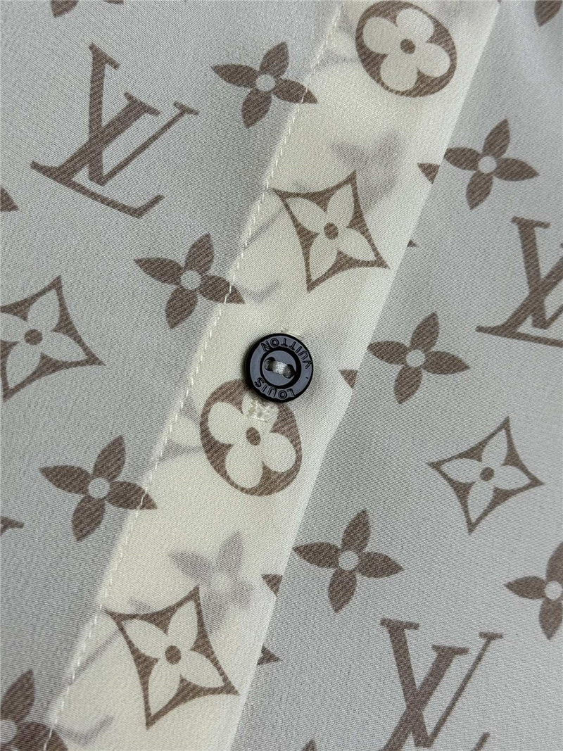 l0vis Vvtt0n lv monogram silk shirt replica clothing