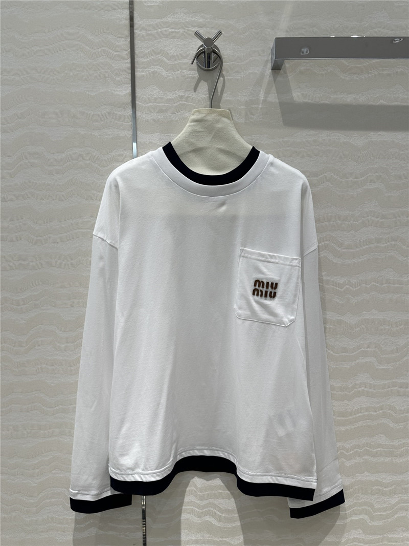 M1um1u basic long-sleeved t-shirt replicas clothes