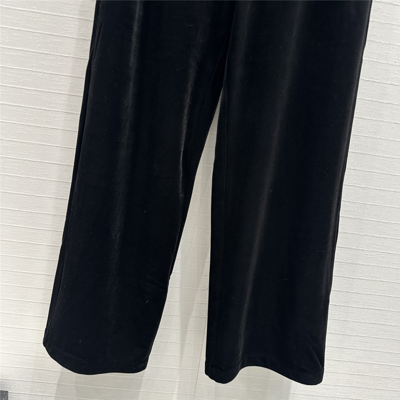 Ch**el velvet straight pants replica d&g clothing