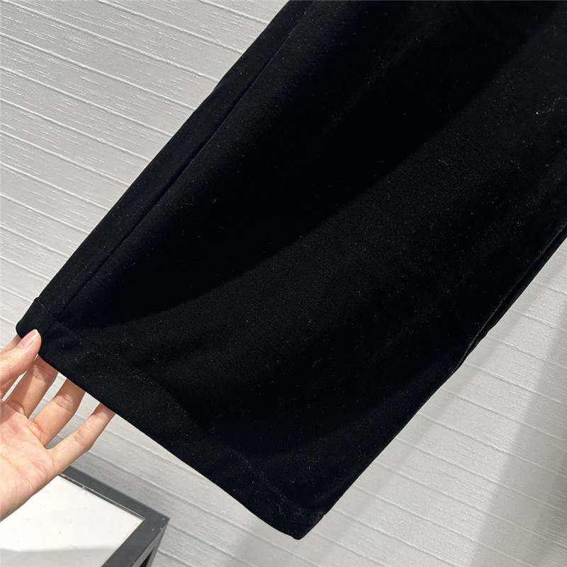 Ch**el velvet straight pants replica d&g clothing