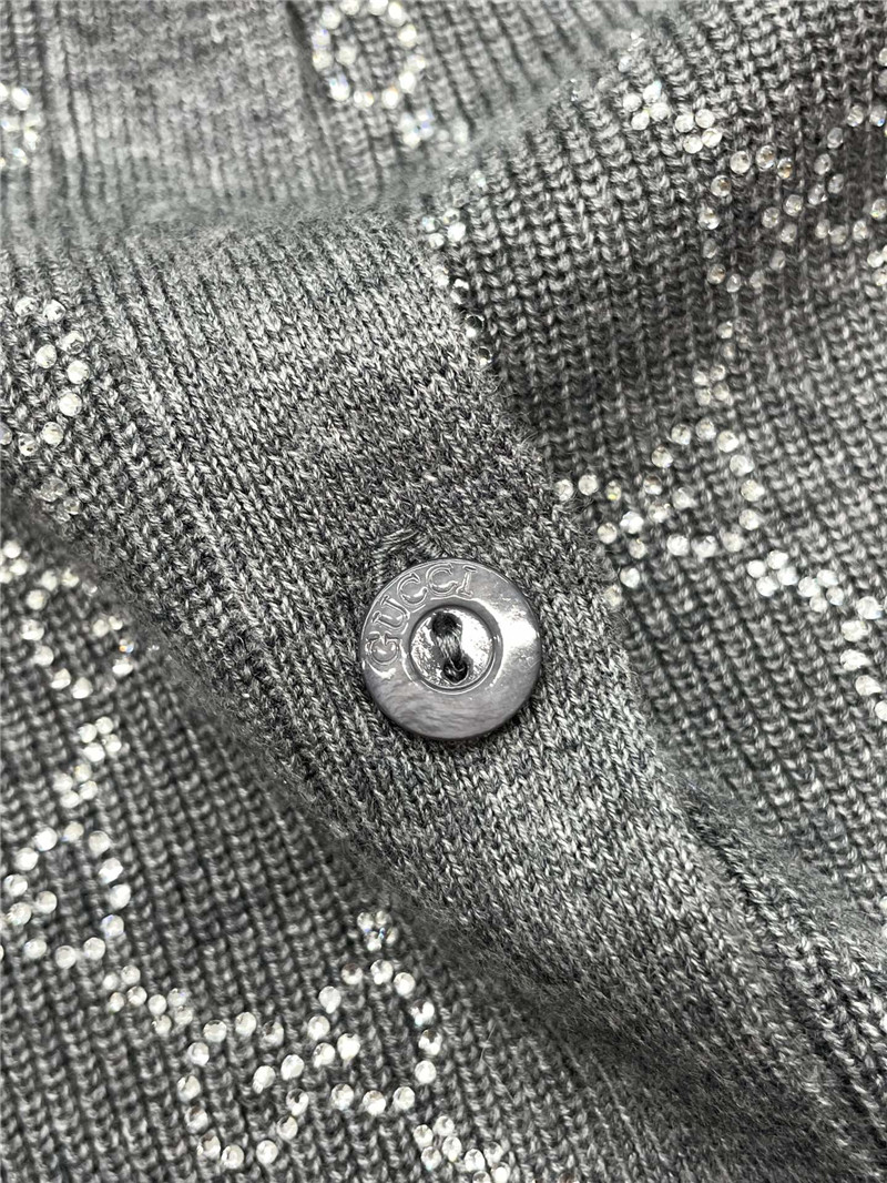 Gvc*1 gg crystal-embellished cardigan in grey