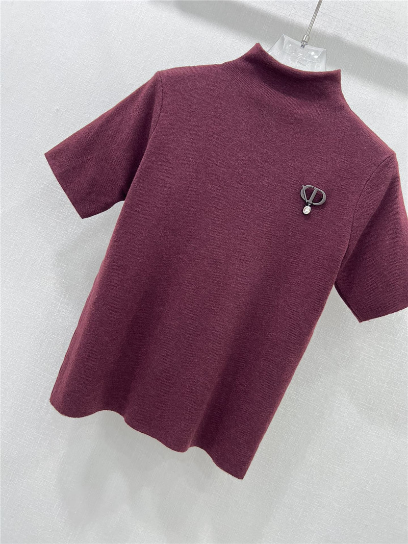 D10r knitted short-sleeved top replica d&g clothing
