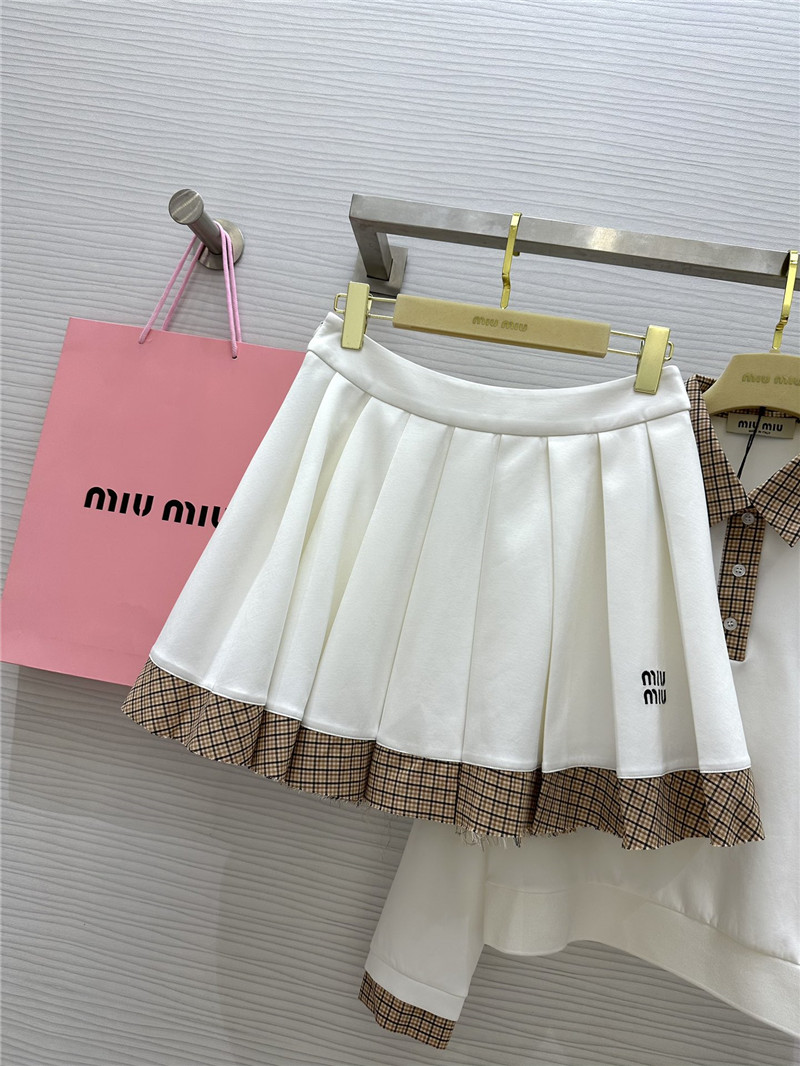 M1um1u long sleeve polo collar dress replicas clothes
