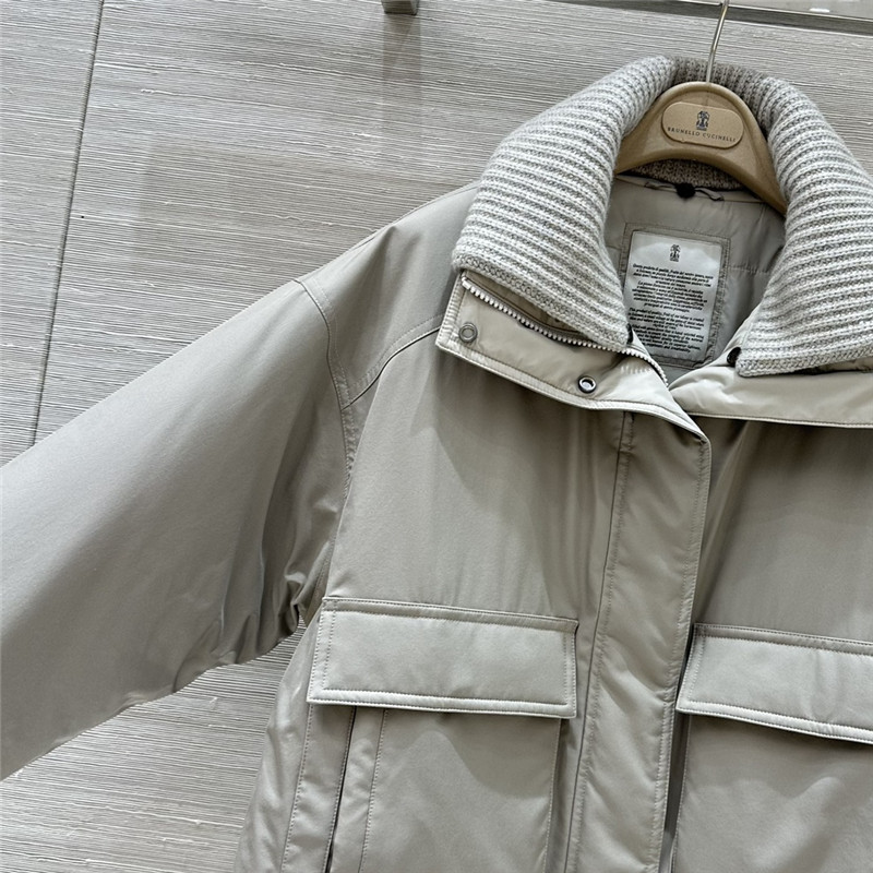 BC patchwork collar goose down jacket replica d&g clothing