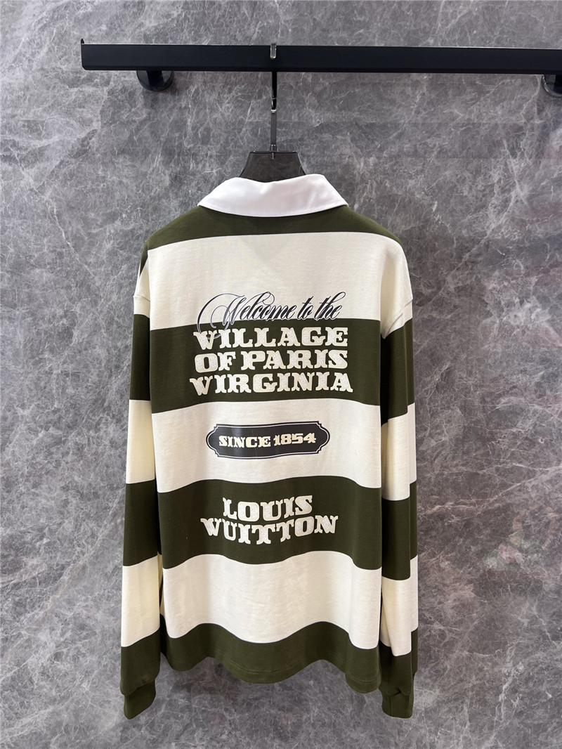 l0vis Vvtt0n lv retro print long-sleeved polo shirt replica clothes