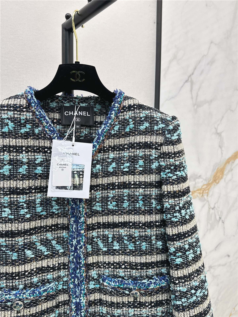 Ch**el woven concealed placket coat replica clothing sites