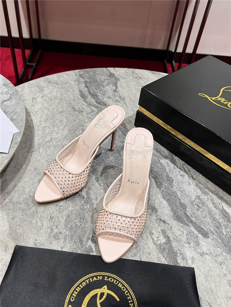 Chr1st1an louboutin leche apostropha mule mesh strass