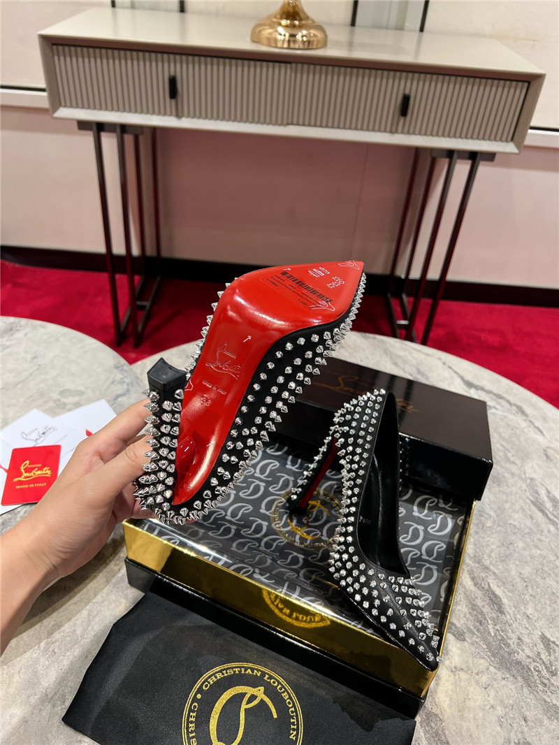 Chr1st1an louboutin spikes 100mm pumps black