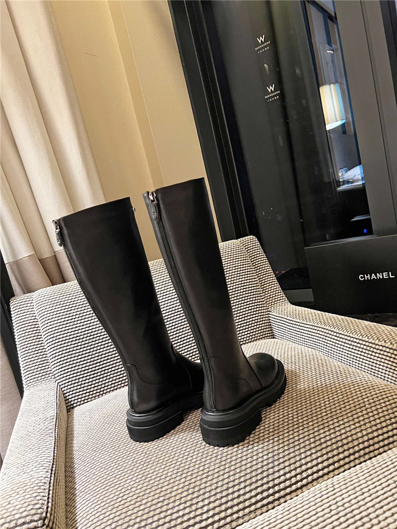 Ch**el women’s brown suede knee-high boots