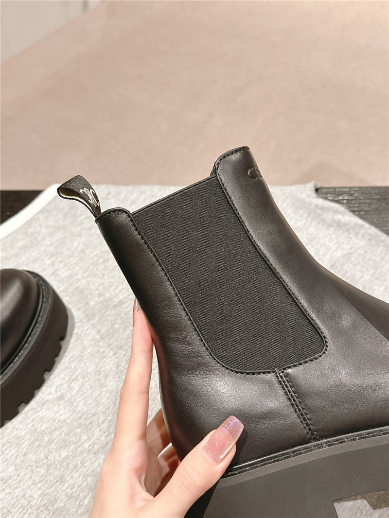 Ce1i*e leather platform chelsea boots