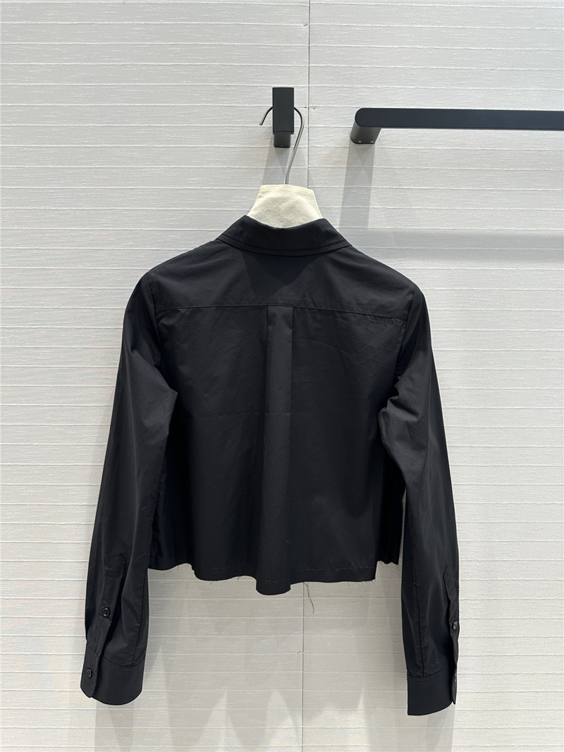 L0ew* embroidered cropped shirt