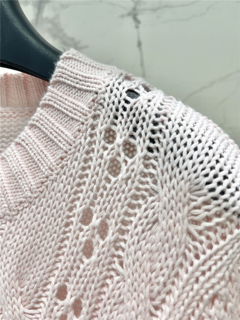 Pra*a open-knit pointelle sweater pink