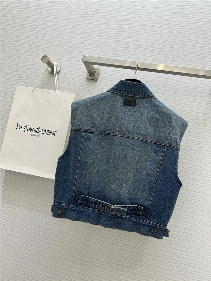Y51 long denim vest